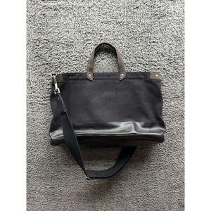 Jack Spade Industrial Canvas Dipped York Brief Crossbody Messenger Bag Black